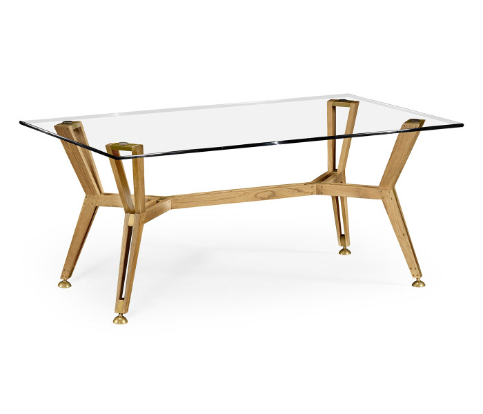 Midcentury Style Rectangular Oak Coffee Table