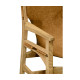 Midcentury Style Slung Medium Antique Chestnut Leather & Light Oak Easy Chair