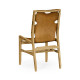 Casual Mid-cent Slung Leather Side Chair