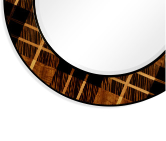 Hand Inlaid Tartan Porthole Mirror 28
