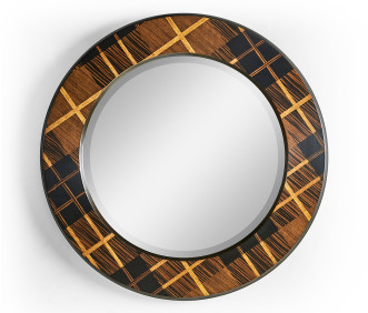 Hand Inlaid Tartan Porthole Mirror 28