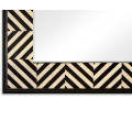 Classic Ebony & Ivory Herringbone Mirror