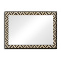 Classic Ebony & Ivory Herringbone Mirror