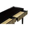 Classic Ebony & Ivory Herringbone Console Table