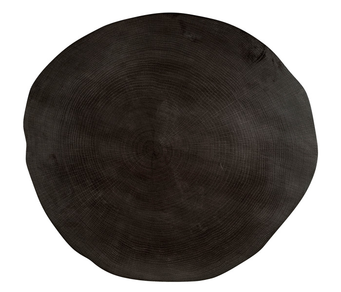 Circular Black Mocha Oak & Oyster Side Table