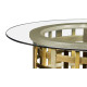 Multi Metal Round Plaid Centre Table