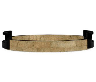 Small Elliptical Tray In Brown Brick Eggshell