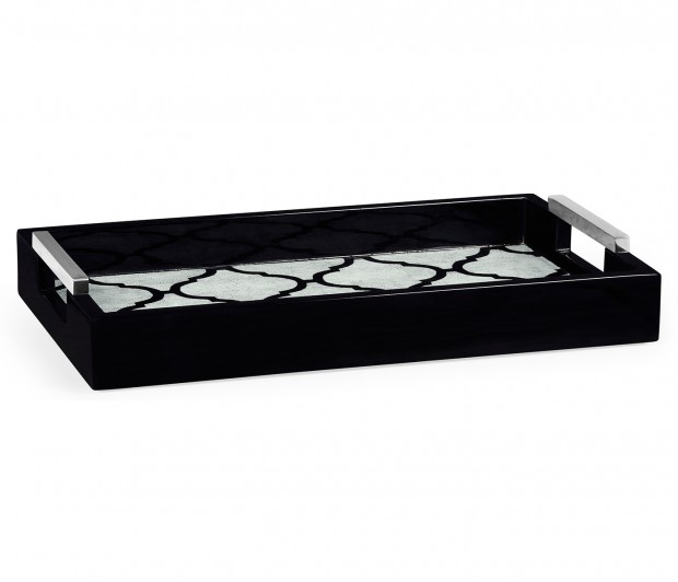 Rectangular Black & Eggshell Tray