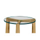 Architectural Round End Table with Glass Top