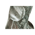 Round Faux Black & Grey Marble Cut-Out Lamp Table