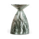 Round Faux Black & Grey Marble Wine Table