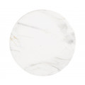Round Faux White & Grey Marble Wine Table