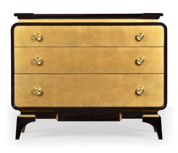 Black Lacquer Chest of Drawers