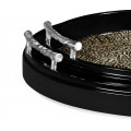 Duo Circular Black Eggshell Tray