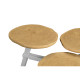 Architectural Coffee Table with Three Multi-Layered Circular Oysters