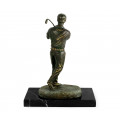 Pair of Dark Antique Bronze Golfer Bookends