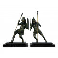 Pair of Dark Bronze Combatant Bookends