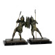 Pair of Dark Bronze Combatant Bookends