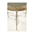 Fulgurite Golden Amber Round Side Table