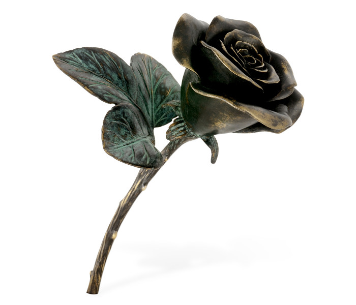 Antique Dark Bronze Blooming Rose
