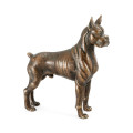 Copper Toned Bronze Boxer Dog