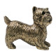 Light Antique Brass Yorkshire Terrier Dog