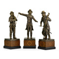 Antique Dark Bronze Monkey Orchestra Set