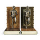 Pair of Antique Dark Bronze Elf Bookends