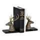 Pair of Light Brass Deer Mounted Bookends