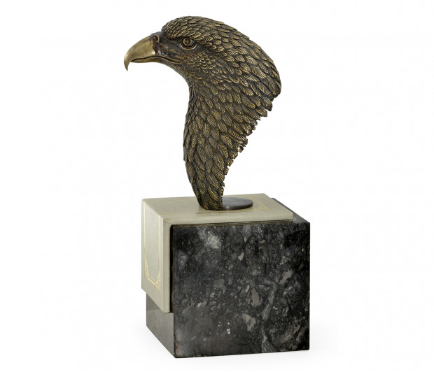 Anitque Dark Bronze Bald Eagle Head
