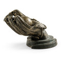Antique Dark Bronze Baseball Mitt & Ball