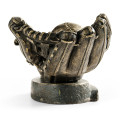 Antique Dark Bronze Baseball Mitt & Ball
