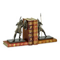 Pair of Antique Dark Bronze Roman Gladiator Bookends