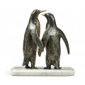 Anitque Dark Bronze Penguins
