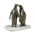 Anitque Dark Bronze Penguins