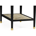 Black End Table with Eggshell & Bronze Detailing