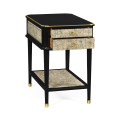 Black End Table with Eggshell & Bronze Detailing