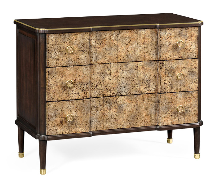 Chest of Drawers with Eggshell Inlay & Brass Details