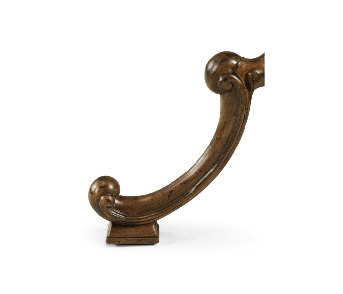 Brown Mahogany Lamp Table with Brass Moulding