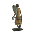 Antique Light Brown Brass Hovering Angel