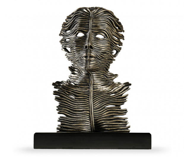 Antique Dark Bronze Mask Sculpture Antique Dark Bronze Mask Sculpture