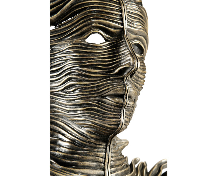 Antique Dark Bronze Mask Sculpture