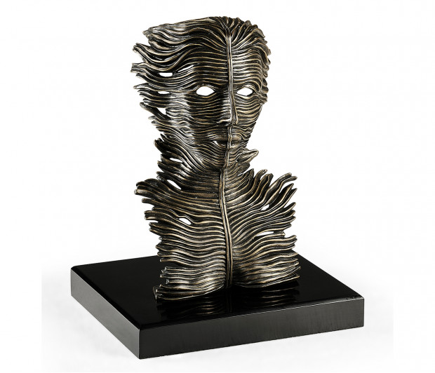 Antique Dark Bronze Mask Sculpture Antique Dark Bronze Mask Sculpture