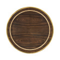 Small Round Dark Santos & Brass End Table