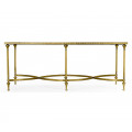 Rectangular Dark Santos & Brass Coffee Table