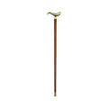 Mahogany Walking Stick with Brass Derby Topper