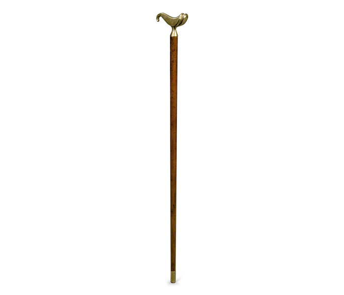 Mahogany Walking Stick with Brass Derby Topper