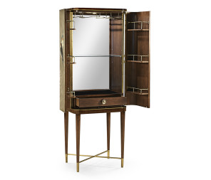 Handpainted on Light Gold Foil Drinks Cabinet