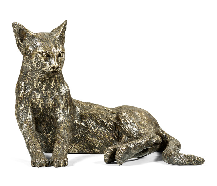 Antique Dark Bronze Cat