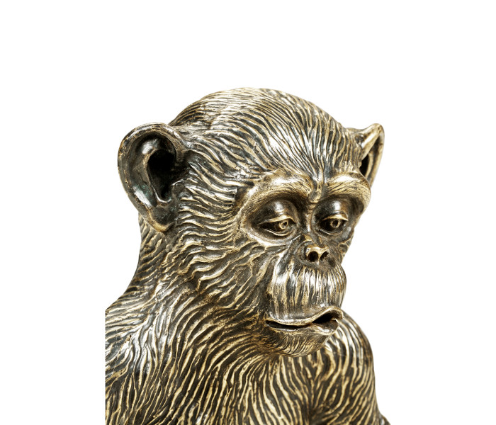 Antique Dark Bronze Monkey Tissue Paper Holder